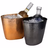 Σαμπανιέρα (Wine Cooler) - Αλουμίνιο - 2,1 l - Χαλκού - με γεωμετρικό/σφυρήλατο φινίρισμα