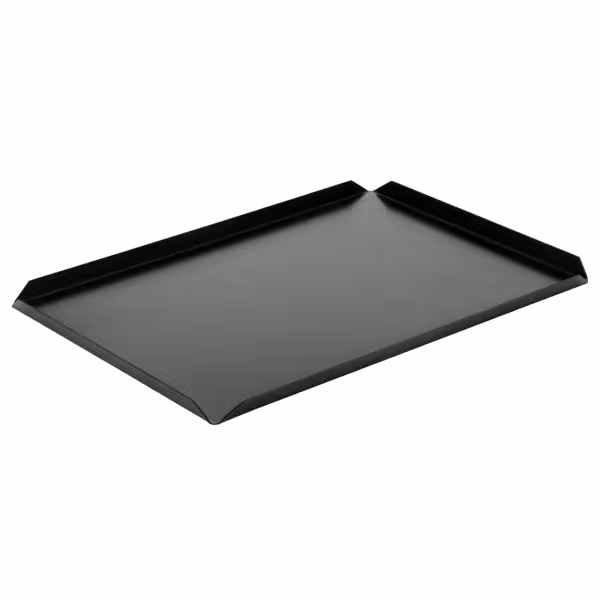 (5 stuks) Vitrineplateau - Aluminium - 400x150x10mm - rechthoekig - zwart