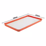(6 pcs) Polycarbonate GN Lid - GN 1/1 - Clear - Airtight (with Silicone Seal) - 530x325 mm - Height: 10 mm