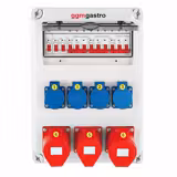 Coffret de chantier électrique - 4x 2P+T 16A 230V, 2x CEE 16A 400V (rouge) & 1x CEE 32A 400V 5P (rouge) - Triphasé 400V