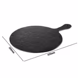 (6 stuks) Dienblad SLATE ROCK - Melamine - 42x30cm - hoogte: 15mm - Zwart