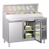 Commercial Saladette Prep Counter ECO - 1360x700mm - 2 Doors - for 7x GN 1/3