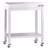 Edelstahl Arbeitstisch PREMIUM - 700x600mm - mit Grundboden & Rollen