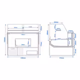 Kühl-/ Fleischtheke - 1280mm & 1 Ablage
