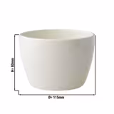 (6 pcs) Dessert Bowl - Lux - Porcelain - 450ml - round - Ø 115mm - Ivory