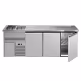 Comptoir de bar réfrigéré Premium PLUS - 2500x700mm - 3 portes	