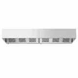 Hotte à adosser professionnelle - Profondeur 1100 - 3600mm - sans moteur - avec filtres et éclairage