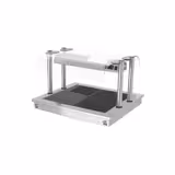 Commercial Drop-in Hot Plate - Stainless Steel - with Ceramic Glass Surface - 800mm - 2x GN 1/1 - 0.9 kW - with Toughened Glass Sneeze Screen