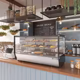 Set Üstü Soğuk Teşhir Ünitesi - Çift Cam - 200L - 1219mm - cam kapılı sürgülü kapı