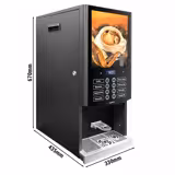 Warme dranken machine met 3 poedercontainers - 2,5 kW - Digitaal - Zwart