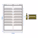 Vitrină vinuri - Cadru din lemn masiv - 2 zone de temperatură - 700 l - max. 200 sticle