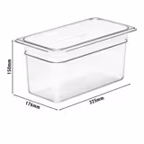 (6 pieces) CAMBRO | Camview® Gastronorm Container - 1/3 - Clear – 150 mm - BPA-free
