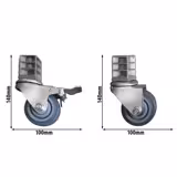 مجموعة عجلات لطاولات عمل سلسلة ATK - 60x100x140mm - متوافق مع طاولات عمل ATK