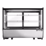 Vitrine réfrigérée de table - 160L - 880mm - Double vitrage - avec 2 étagères en verre - portes coulissantes vitrées arrière - pour pâtisseries