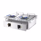 Commercial Countertop Electric Twin Tank Fryer - 13+13 litres - 24kW - Manual - with drain tap