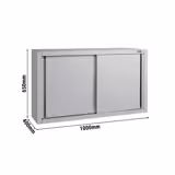 Armoire murale en inox ECO - 1000x400mm - avec porte coulissante - hauteur 650mm	