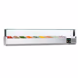 Set Üstü Suşi Teşhir Vitrini PREMIUM - LED aydınlatmalı - 2000x395x460mm - 9x GN 1/3