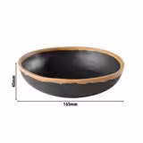 (6 Stück) Schale - CROCKER - Melamin - 0,5 Liter - Ø 165mm - Braun/Terrakotta