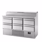 Přípravný chladicí stůl - 1460x700 mm - 6 zásuvek - pro 8× GN 1/4