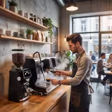 WEGA | Máquina de café expresso - 2 grupos - com 2 batedores de leite e água quente - Touch