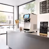 Machine à glace à l’italienne - 30-32L/h - 2,68kW - Écran tactile - 3 parfums (2 + panaché) - À poser