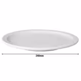 (12 pcs) Budgetline | Plate - flat - Porcelain - Ø240mm - White