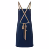 (6 pieces) KARLOWSKY | Adjustable Cross-Back Bib Apron Urban Nature – Steel Blue - 700×850 mm