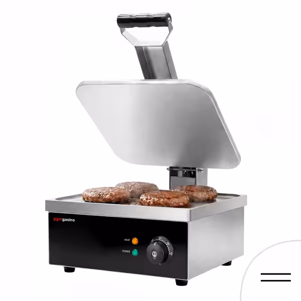 Contactgrill - 2200W - platen: boven & onder glad - Grilloppervlak: 350x330mm