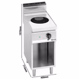 Cocina wok de inducción - 3,5 kW - 1 zonas - Ø 300mm - con soporte