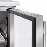 Saladette réfrigérée ECO - 903mm - 240L - 2 portes vitrées - avec découpe pour 2x GN 1/1 & 3x GN 1/6 & Couvercle inox