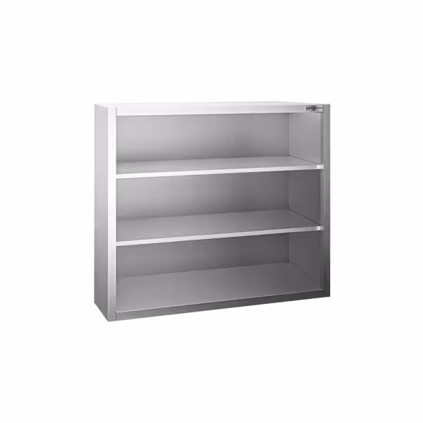 Stainless steel wall-mounted cabinet PREMIUM - 800x400mm - without sliding door - 1000mm high