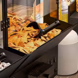 Popcornmachine met nacho-warmer / chipswarmer - 1,31kW - met verwarmde bodem - zwart