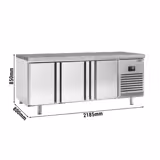 Stół mroźniczy piekarniczy PREMIUM PLUS - 2185x800mm - 600x400mm - 635L - z 3 drzwiami - blat granitowy