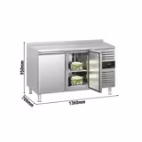 Koelwerkbank ECO - 1360x700mm - met 2 deuren - met opstand