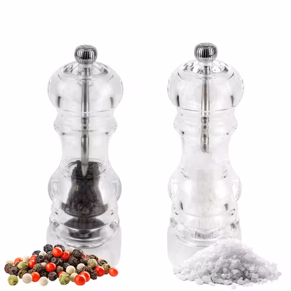 (6 pieces) PEUGEOT | NANCY - Salt & Pepper Mill - Acrylic - Height: 180mm