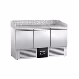 Pizzawerkbank PREMIUM - 1400x700mm - granieten werkblad - met 3 deuren