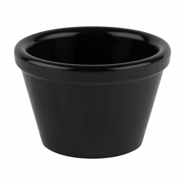(6 stuks) Dompelbakjes - FRIENDLY - PET - 50 ml - rond - Ø 60mm - Zwart