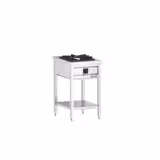 Gasfornuis - Giuseppe 600 - 500x600mm - 8,5 kW - 1 pits - open onderkast met bodemplaat en lekbak
