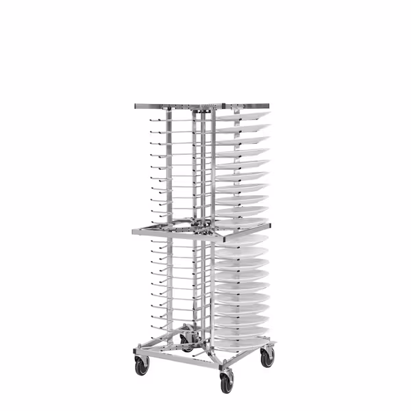 Mobile Plate Rack Double-Column - up to 84 Plates - Ø 23-30cm