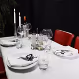 (20 pcs) Damask Tablecloth Tessin Atlas - Satin Band - 130x220cm - White