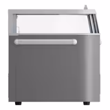 Isola surgelati per supermercato - pannello terminale - 1850 mm - 523 litri - con 2 porte scorrevoli - Grigio