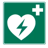 Defibrilator - Uklj. zidna kutija, set za sigurno korištenje defibrilatora & znak za spašavanje