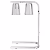 Ponte riscaldante - con 2 lampade riscaldanti a infrarossi - 453x360mm - 500W - altezza regolabile - Argento