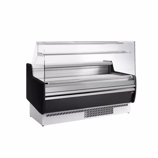 Serve Over Counter - 1622mm - with 2 doors - with 1 shelf - black front panel - capacity 178 litres