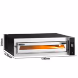Forno elettrico per pizza - 1340x1270mm - 9 pizze Ø35cm - 400°C - Digitale - Sovrapponibile (fino a 3)