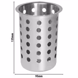 (6 Stück) Besteckköcher - Edelstahl - Ø 115mm