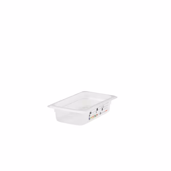 (6 kpl) CAMBRO | SafeTrak - Polypropeenisäiliöt GN 1/4 - Maitomainen - Korkeus: 65mm.