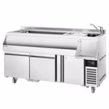 Retrobanco refrigerato per Cocktail - 1600mm - 235L - 1 Porta, 2 Cassetti - Presa 230V