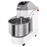Teigknetmaschine - 30 Liter / 19 kg - 2 Geschwindigkeiten - mit festem Kessel & Rollen - Timerfunktion
