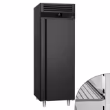 Kühlschrank | Armario frigorífico de acero inoxidable PREMIUM - GN 2/1 - 700L - con 1 puerta - ventilado; R290; desescarche automático; monobloque; AISI 304; color Negro
